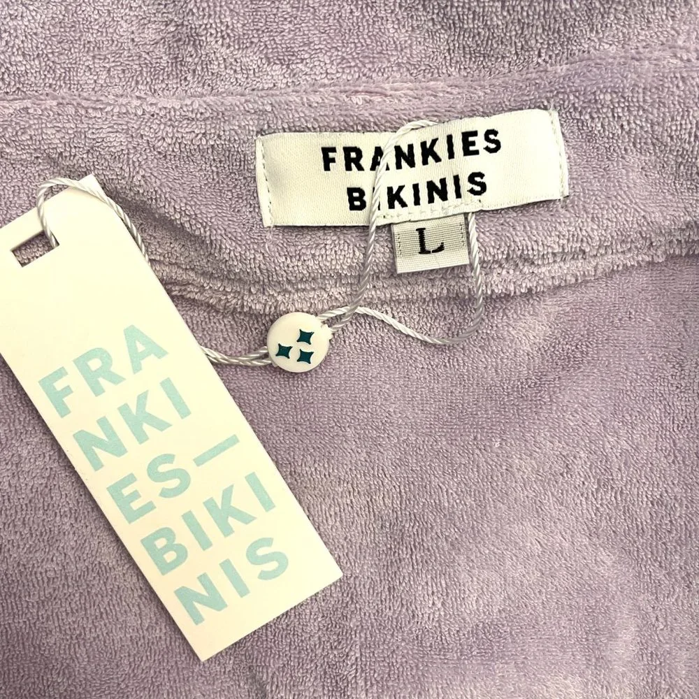 Frankies Bikinis Coco Floral Terry Button Up Shirt